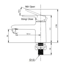 Vòi lavabo lạnh TOTO TVLC101NSR