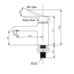 Vòi lavabo lạnh TOTO TVLC101NSR