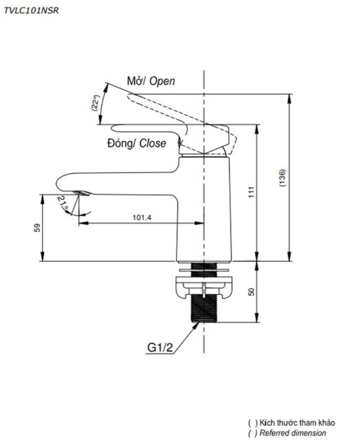 Vòi lavabo lạnh TOTO TVLC101NSR