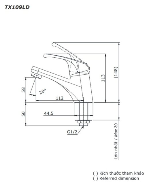 Vòi lavabo lạnh TOTO TX109LD