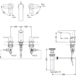 Vòi lavabo nóng lạnh GA TOTO TLG04201BB (TLG04201BA)