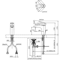Vòi lavabo nóng lạnh GA TOTO TLG04301V