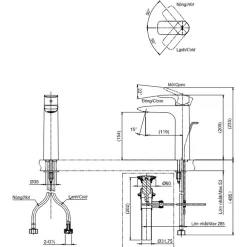 Vòi lavabo nóng lạnh GA TOTO TLG04304V 21 Vòi lavabo nóng lạnh GA TOTO TLG04304V