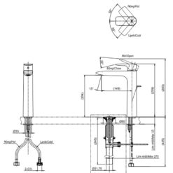 Vòi lavabo nóng lạnh GA TOTO TLG04307V