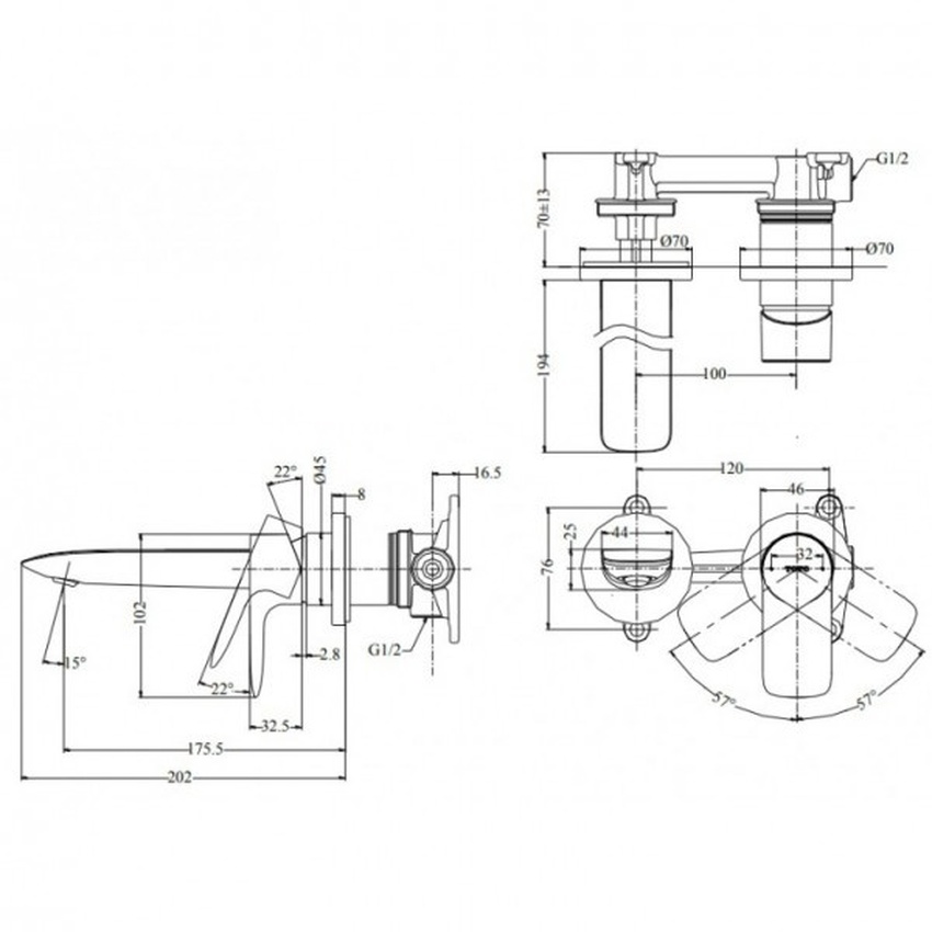 Vòi lavabo nóng lạnh gắn tường GA TOTO TLG04309BB 16 Thiết kế sang trọng của vòi lavabo nóng lạnh gắn tường TOTO SKU TLG04309BB