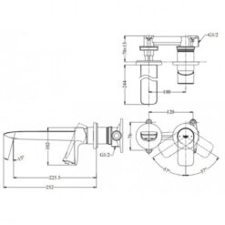 Vòi lavabo nóng lạnh gắn tường GA TOTO TLG04310BB