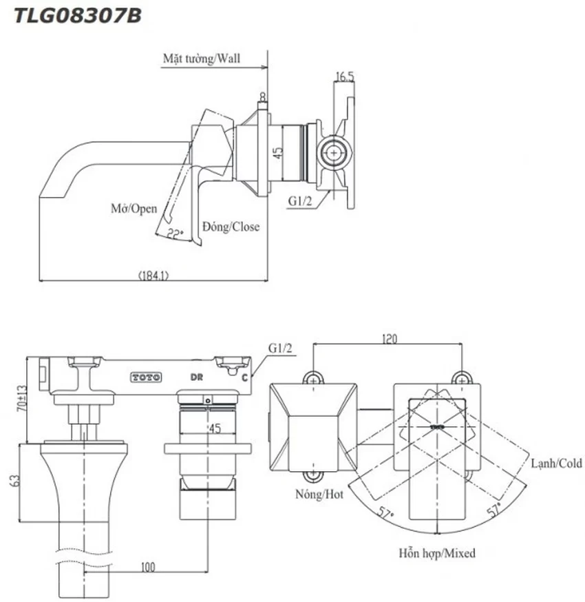 Chi tiết vòi lavabo GC TOTO TLG08307BA Chi tiết vòi lavabo GC TOTO TLG08307BA