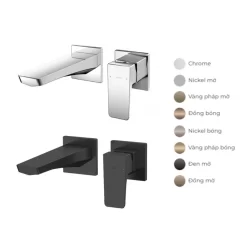 Vòi lavabo nóng lạnh gắn tường GE TOTO TLG07307BB (TLG07307B)
