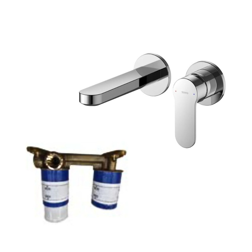 Vòi lavabo nóng lạnh gắn tường LH TOTO TLS06307A/TLS01309B1