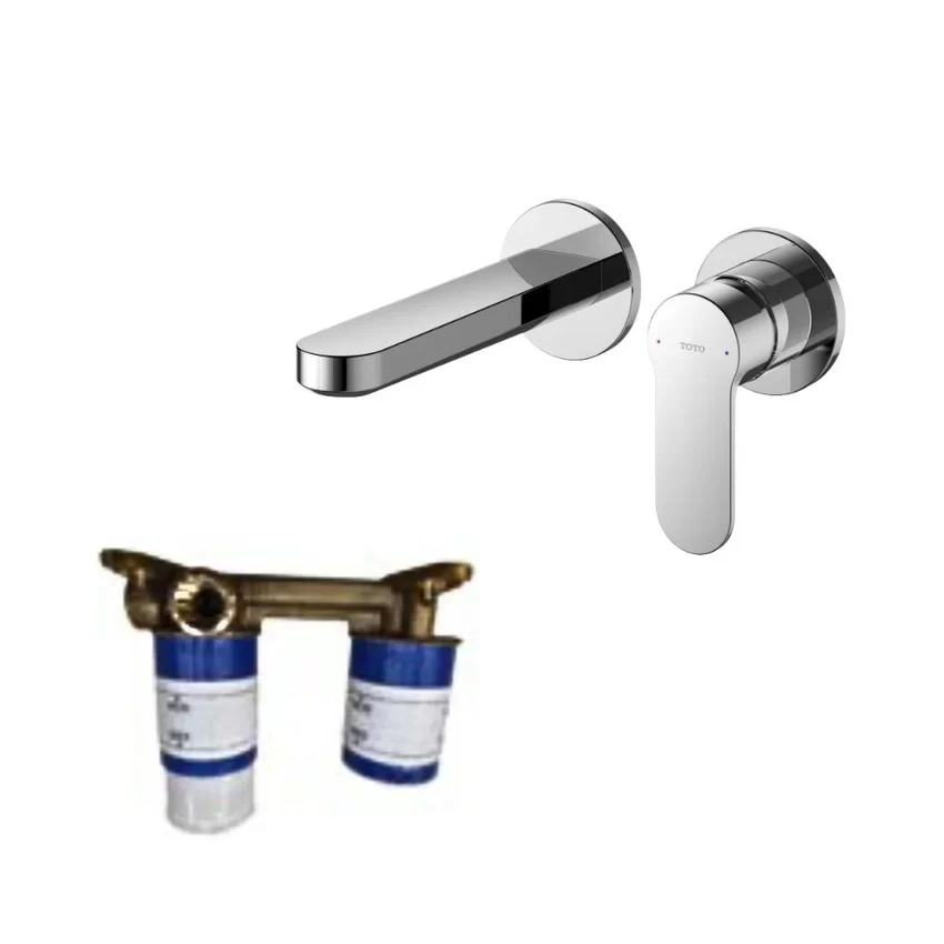Vòi lavabo nóng lạnh gắn tường LH TOTO TLS06307A kèm van âm TLS01309B1 Vòi lavabo nóng lạnh gắn tường LH TOTO TLS06307A/TLS01309B1