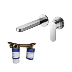 Vòi lavabo nóng lạnh gắn tường LH TOTO TLS06308A kèm van âm TLS01309B1