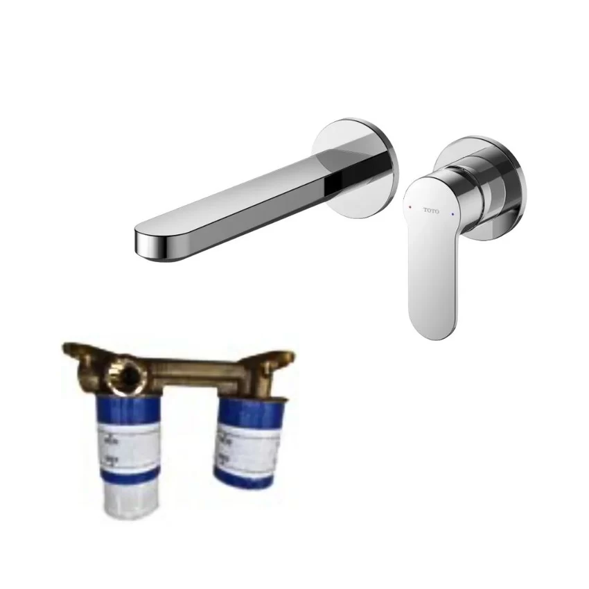 Vòi lavabo nóng lạnh gắn tường LH TOTO TLS06308A 3 Vòi lavabo nóng lạnh gắn tường LH TOTO TLS06308A kèm van âm TLS01309B1