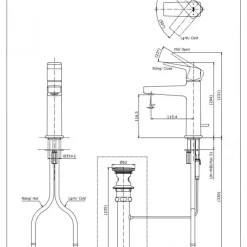 Vòi lavabo nóng lạnh GB TOTO TLG10301V 18 Vòi lavabo nóng lạnh GB TOTO TLG10301V