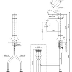 Vòi lavabo nóng lạnh GC TOTO TLG08303V