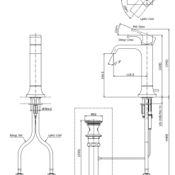 Vòi lavabo nóng lạnh GC TOTO TLG08303V