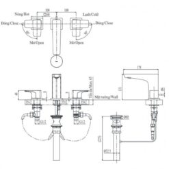 Vòi lavabo nóng lạnh GE TOTO TLG07201BA