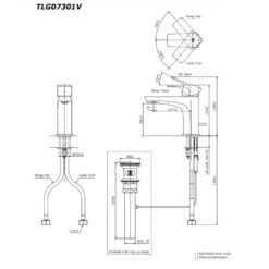 Vòi lavabo nóng lạnh GE TOTO TLG07301V