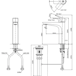 Vòi lavabo nóng lạnh GE TOTO TLG07303V 31 Vòi lavabo nóng lạnh GE TOTO TLG07303V