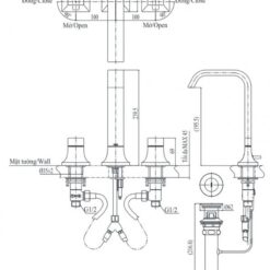 Vòi lavabo nóng lạnh GE TOTO TLG08201B