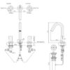 Vòi lavabo nóng lạnh GF TOTO TLG11201B