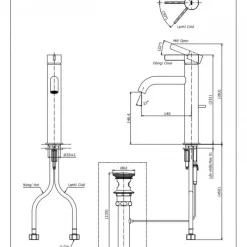 Vòi lavabo nóng lạnh GF TOTO TLG11303V 22 Vòi lavabo nóng lạnh GF TOTO TLG11303V