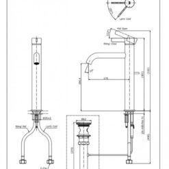 Vòi lavabo nóng lạnh GF TOTO TLG11305V