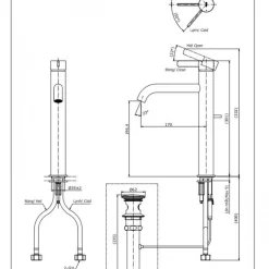 Vòi lavabo nóng lạnh GF TOTO TLG11305V 27 Vòi lavabo nóng lạnh GF TOTO TLG11305V