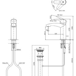 Vòi lavabo nóng lạnh GM TOTO TLG09301V