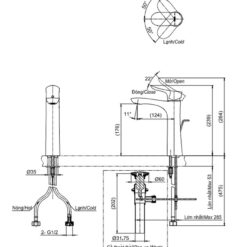 Vòi lavabo nóng lạnh GO TOTO TLG01304V