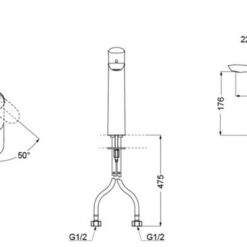 Vòi lavabo nóng lạnh GO TOTO TLG01306B