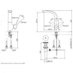 Vòi lavabo nóng lạnh GO TOTO TLG01309BB (TLG01309B)