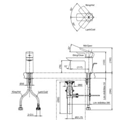 Vòi lavabo nóng lạnh GR TOTO TLG02301V