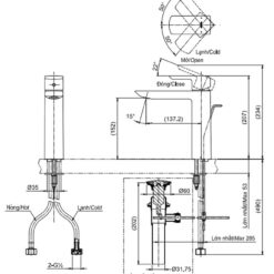 Vòi lavabo nóng lạnh GR TOTO TLG02304V