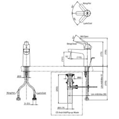 Vòi lavabo nóng lạnh GS TOTO TLG03301V