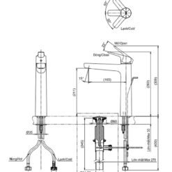 Vòi lavabo nóng lạnh GS TOTO TLG03305V