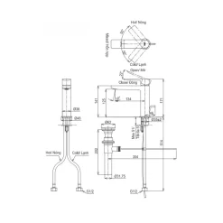 Vòi lavabo nóng lạnh GT TOTO TLG13301A
