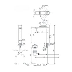 Vòi lavabo nóng lạnh GT TOTO TLG13303A