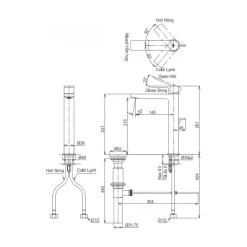 Vòi lavabo nóng lạnh GT TOTO TLG13305A