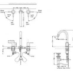 Vòi lavabo nóng lạnh LB TOTO TLS01201BA