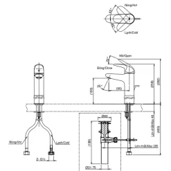 Vòi lavabo nóng lạnh LC TOTO TLS03303V 8 Vòi lavabo nóng lạnh LC TOTO TLS03303V