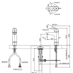Vòi lavabo nóng lạnh LC TOTO TLS03305V