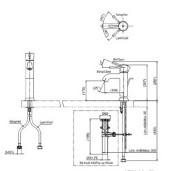 Vòi lavabo nóng lạnh LN TOTO TLS02303V