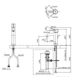 Vòi lavabo nóng lạnh LN TOTO TLS02303V