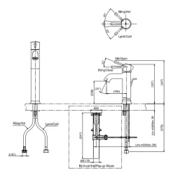 Vòi lavabo nóng lạnh LN TOTO TLS02305V