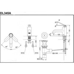 Vòi lavabo nóng lạnh Loots TOTO DL345AR