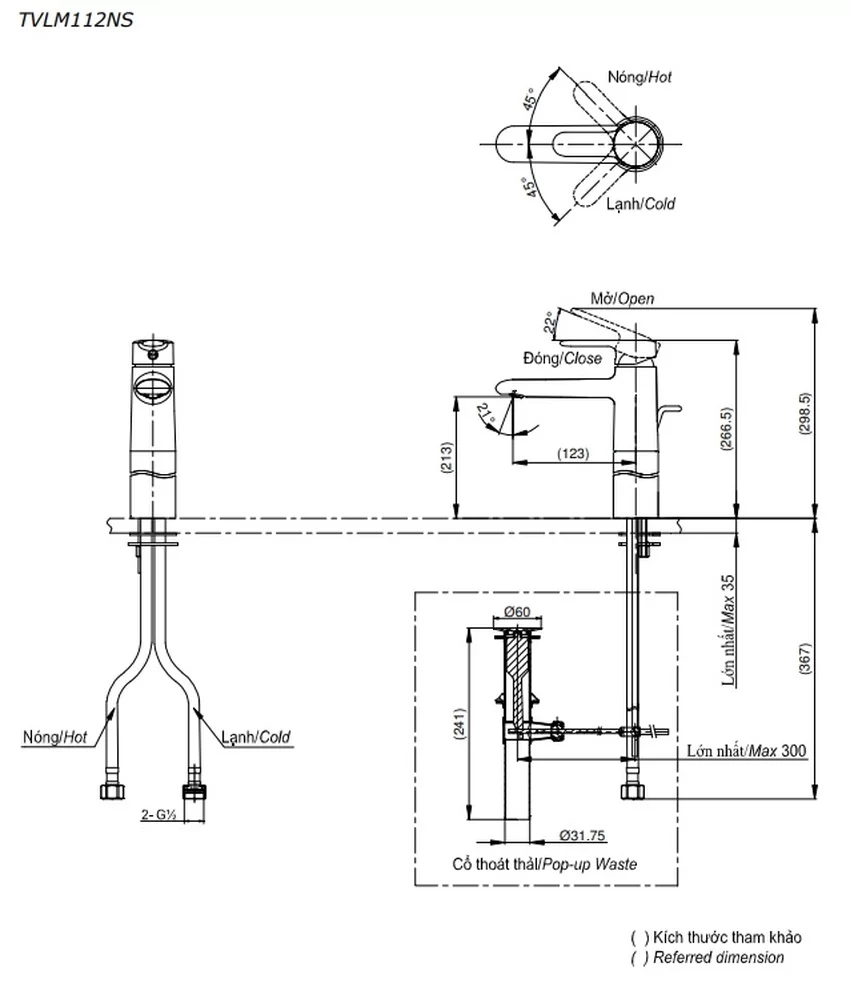 Vòi lavabo nóng lạnh New Standard TOTO TVLM112NS 15 Vòi lavabo nóng lạnh TOTO TVLM112NS - Ảnh 4