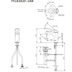 Vòi lavabo nóng lạnh Rei-S TOTO TTLR302F-1NR