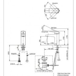 Vòi lavabo nóng lạnh RUFICE TOTO TVLM108RU