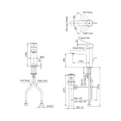 Vòi lavabo nóng lạnh TOTO TLS06301V