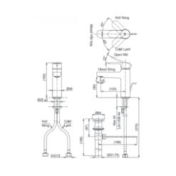 Vòi lavabo nóng lạnh TOTO TLS06301V1